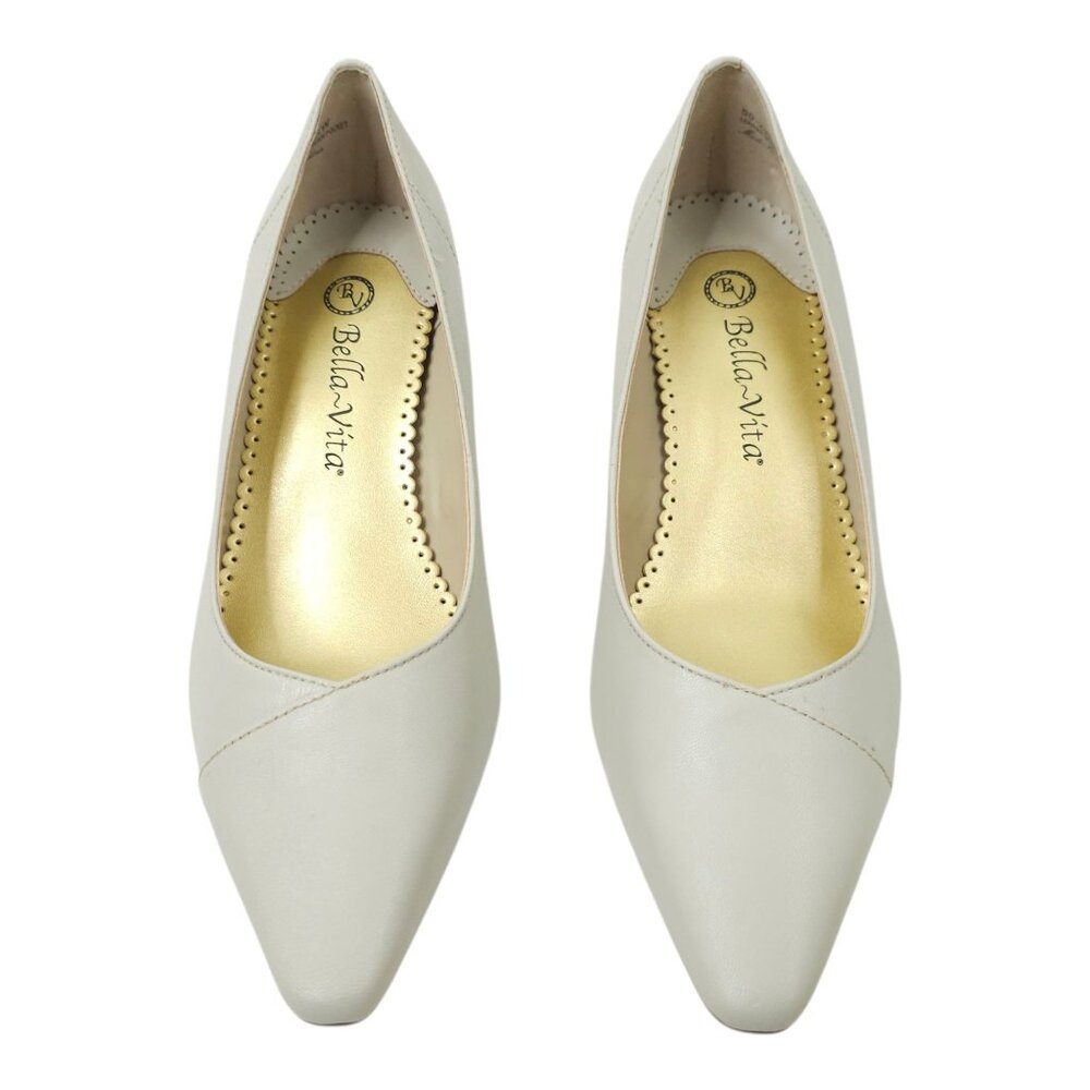 Bella Vita WOW Bone Pump Womens Size 6.5 W Kitten Heel Leather Kidskin NEW - Picture 9 of 15